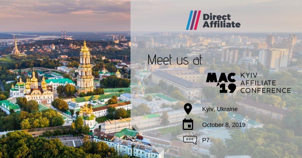 DirectAffNet's tweet photo. We are only a few days away to attending #mac19 in #kyiv.  This year, MAC Kyiv will bring together up to 2000 attendees, 250 companies, and around 20 speakers and we want to meet you! Come by our booth at P7 and let`s chat about all the exciting exclusive offers we have for you! https://t.co/8oTVBRzmbh
