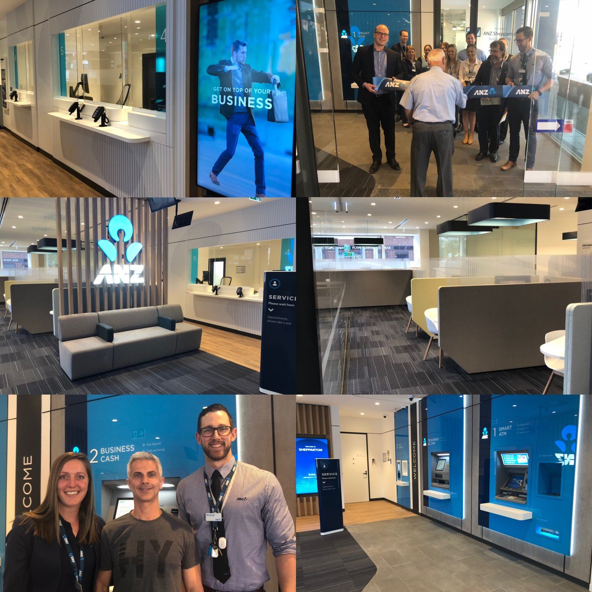 #ANZShepparton is OPEN! We would like to thank our loyal customers for their patience during our refurbishment &amp; for attending our re-opening today! We are thrilled with our newly refurbished branch &amp; hope you are too - it really does look beautiful! <a href="/ANZ_AU/">ANZ Australia</a> <a href="/NCarkeek/">Neville Carkeek</a>