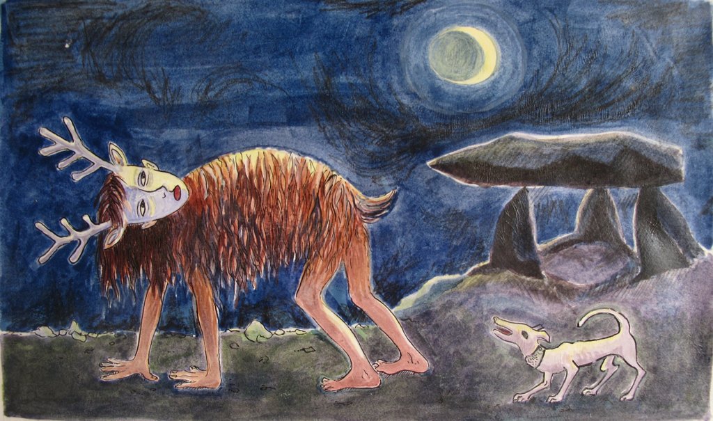 One of the bravest Irish females has got to be Sadhbh, Fionn mac Cumhaill's wife! Turned into doe for refusing love of druid until told if she set foot in the dún (fort/castle) of the Fianna of  #Ireland, he would no longer have any power over her! : sloegenie  #FolkloreThursday