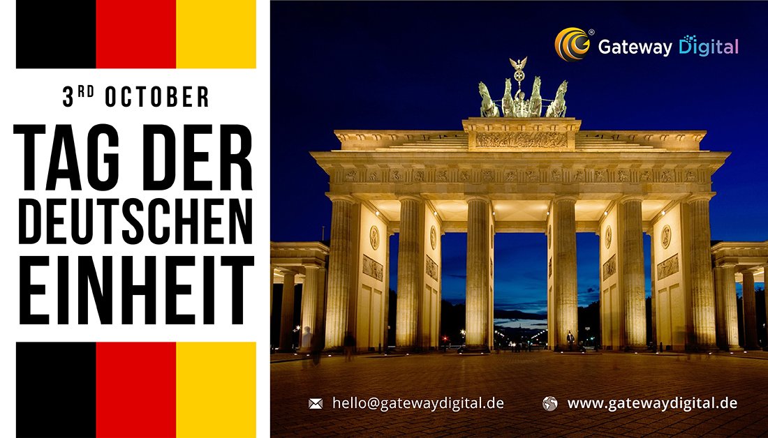 GTWDigitalDE's tweet image. Happy German Unity Day! We wish you all everlasting well-being, peace, and prosperity. 

#GermanUnityDay #GatewayDigital #DeutscheEinheit #3Oktober #Germany