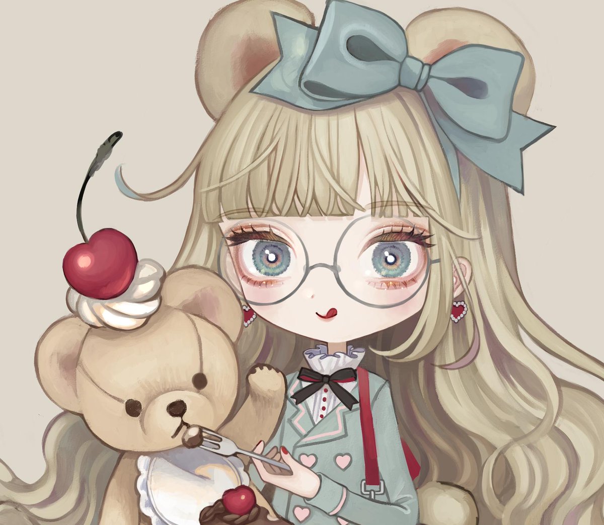 「メガネありか、無しか迷う…?? 」|城咲ロンドンのイラスト