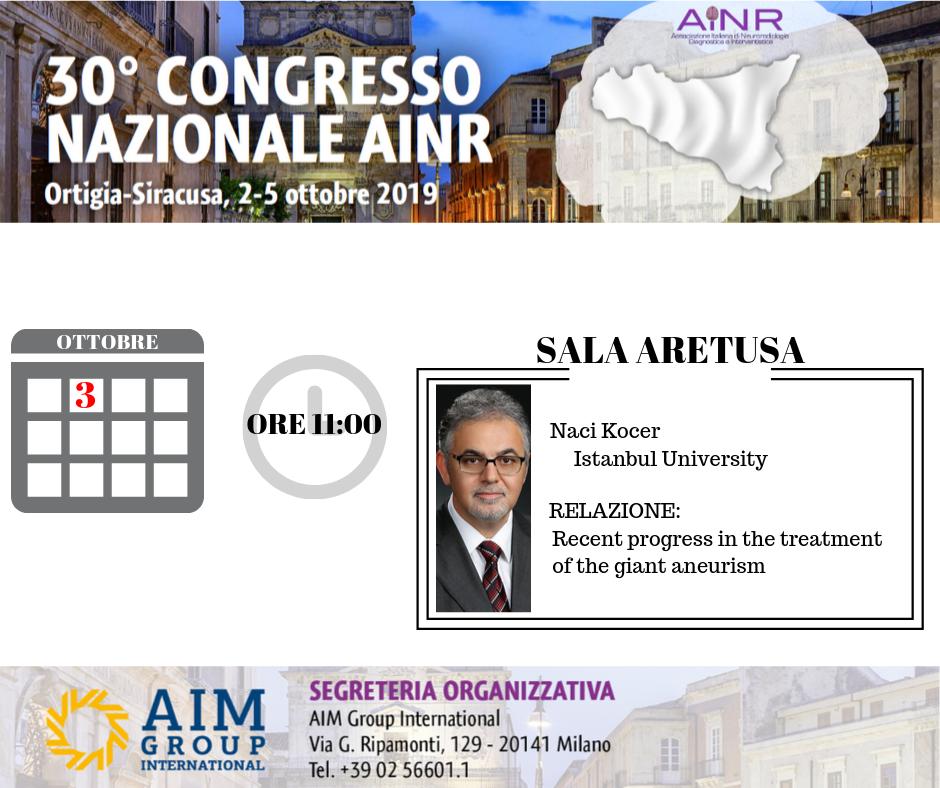 Parla ora il Dott. Naci Kocer, arrivato ad Ortigia da Istanbul per il 30° Congresso Nazionale AINR.
Maggiori informazioni sul sito (ainr2019.it)