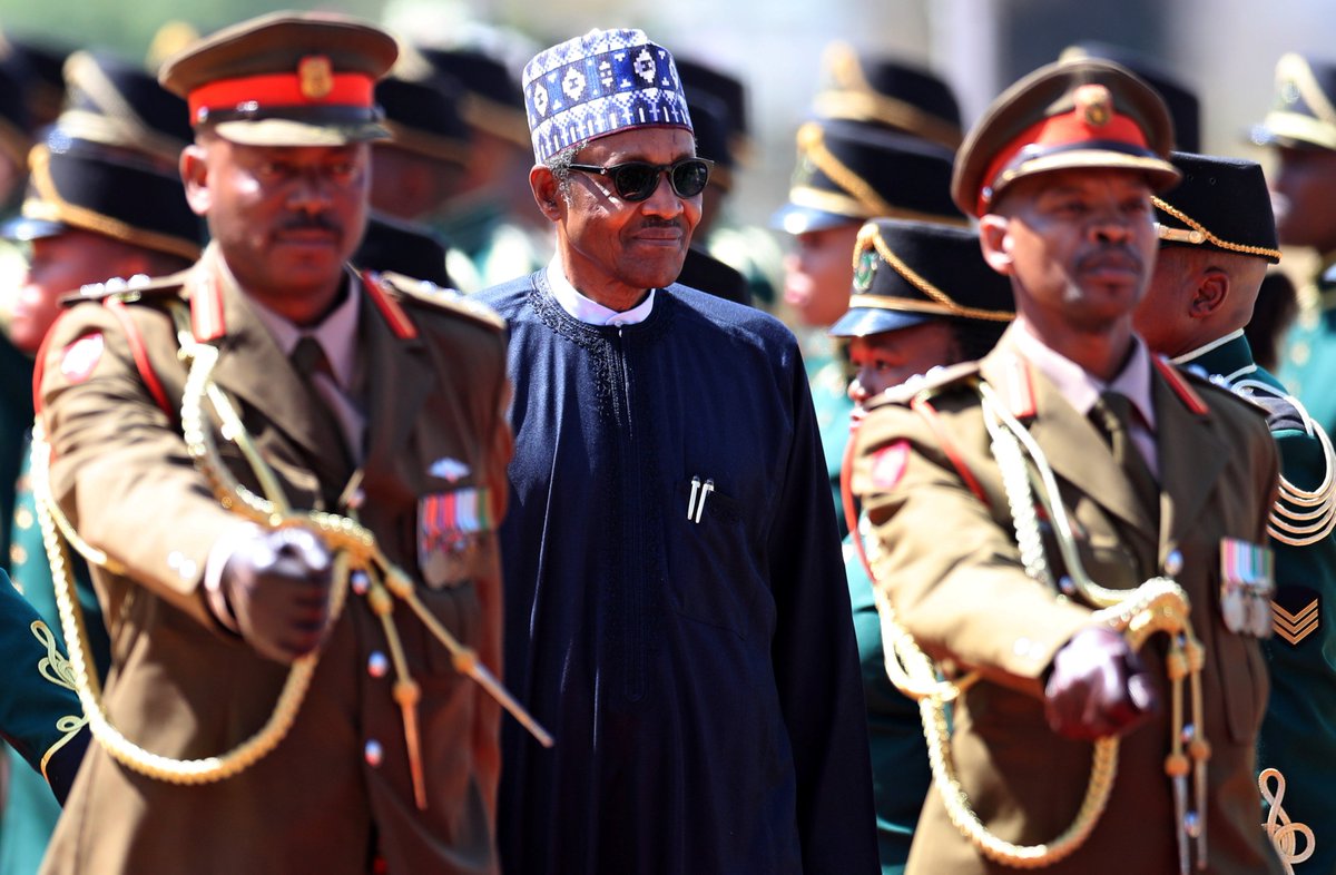 cgtnafrica's tweet image. Nigeria’s President Muhammadu Buhari landed in South Africa on Thursday for a 3-day state visit. Buhari met with his South African counterpart Cyril Ramaphosa, amid soured relations caused by a wave of #XenophobicAttacks in Johannesburg and other cities last month. #BuhariInSA