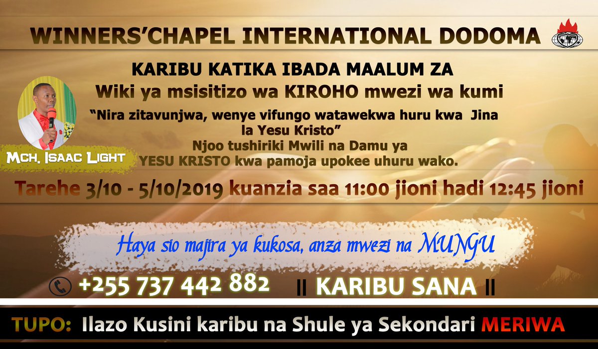 ForgenJ's tweet image. Hata ni majira yako ya Utukufu,  ungana nasi  katika kipindi hiki  cha mfungo kwa ajili ya kumlingana Mungu Mwezi  huu wa kumi.