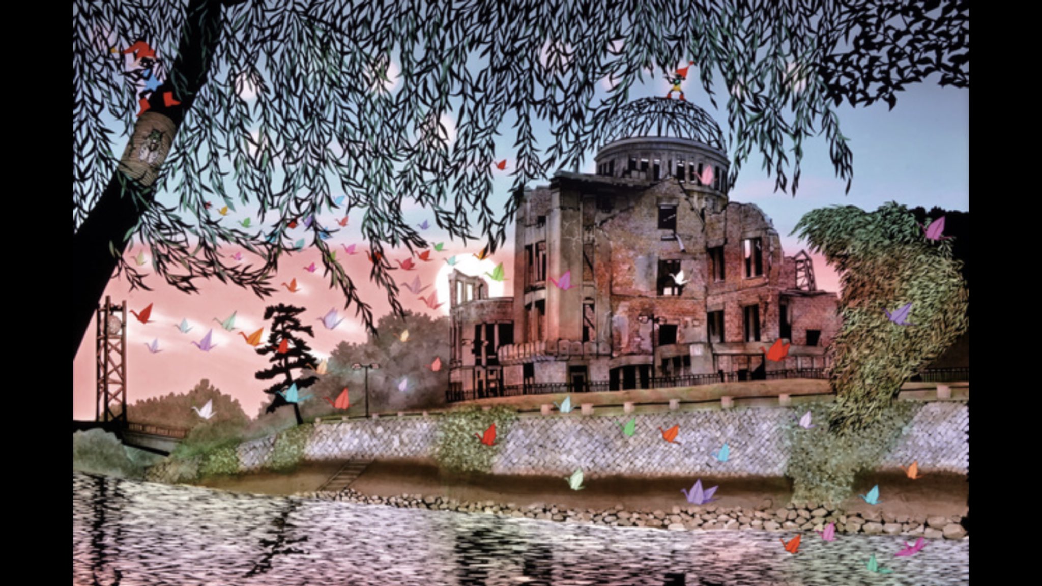 ☆希少☆ 藤城清治 悲しくも美しい平和への遺産 原爆ドーム ライト