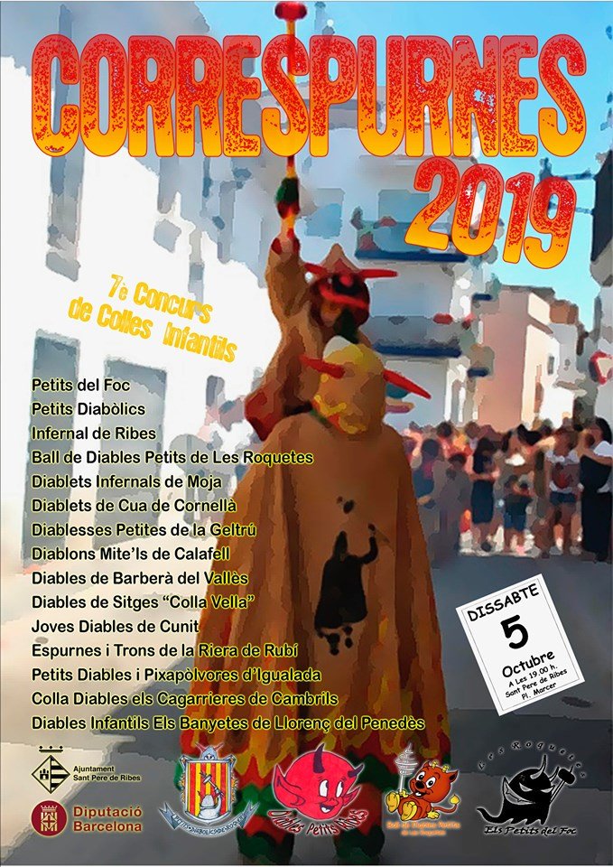 Els Diables Petits i els Diables Infernals de #SPRibes participen, aquest dissabte, al Correspurnes. El correfoc infantil, que enguany fa 10 anys, també servirà perquè els Diables Petits de Ribes –la colla infantil més antiga de Catalunya– celebri el seu 40è aniversari. 🔥🎈
