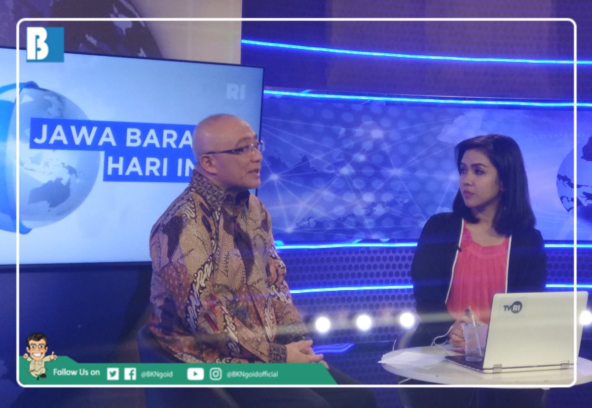 BKNgoid's tweet photo. Kepala BKN live di @TVRINasional Bandung dlm Info Publik dg tema Penerimaan #CPNS2019 .

Don't get confused, kindly focus on our social media only. Be our follower and turn on your notification 😍🤝.

#BKNSemangatUntukNegeri 
#ReformasiBirokrasiBKN https://t.co/zVsPsTuThr