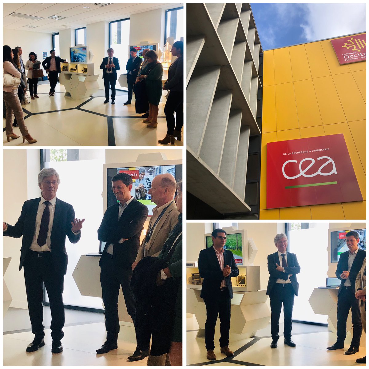 AerospaceValley's tweet photo. [ #EVENT ] Aujourdhui, en amont de l’Assemblée Générale du Pôle @AerospaceValley, visite du @CEA_Officiel. 
Un grand merci à Nicolas Sillon et à toute l’équipe pour leur accueil ! 
Une belle occasion de découvrir leur showroom et les plateformes ! 

#innovation https://t.co/yqNAzNSvFv