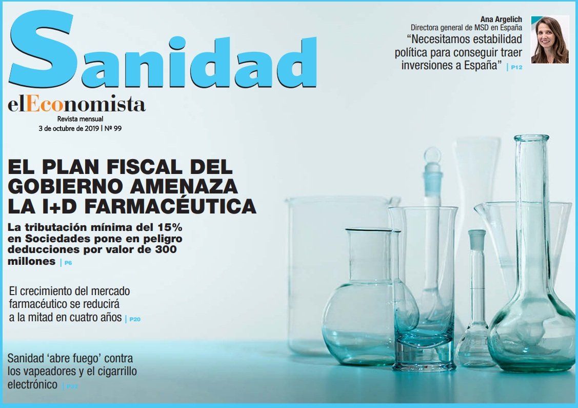 eESanidad's tweet photo. Ya está disponible nuestro número de octubre. "El plan fiscal de Pedro Sánchez amenaza la I+D farmacéutica". Consulta gratis toda la revista aquí https://t.co/RjGkbdlhow @elEconomistaes https://t.co/5E4bViUOJ4
