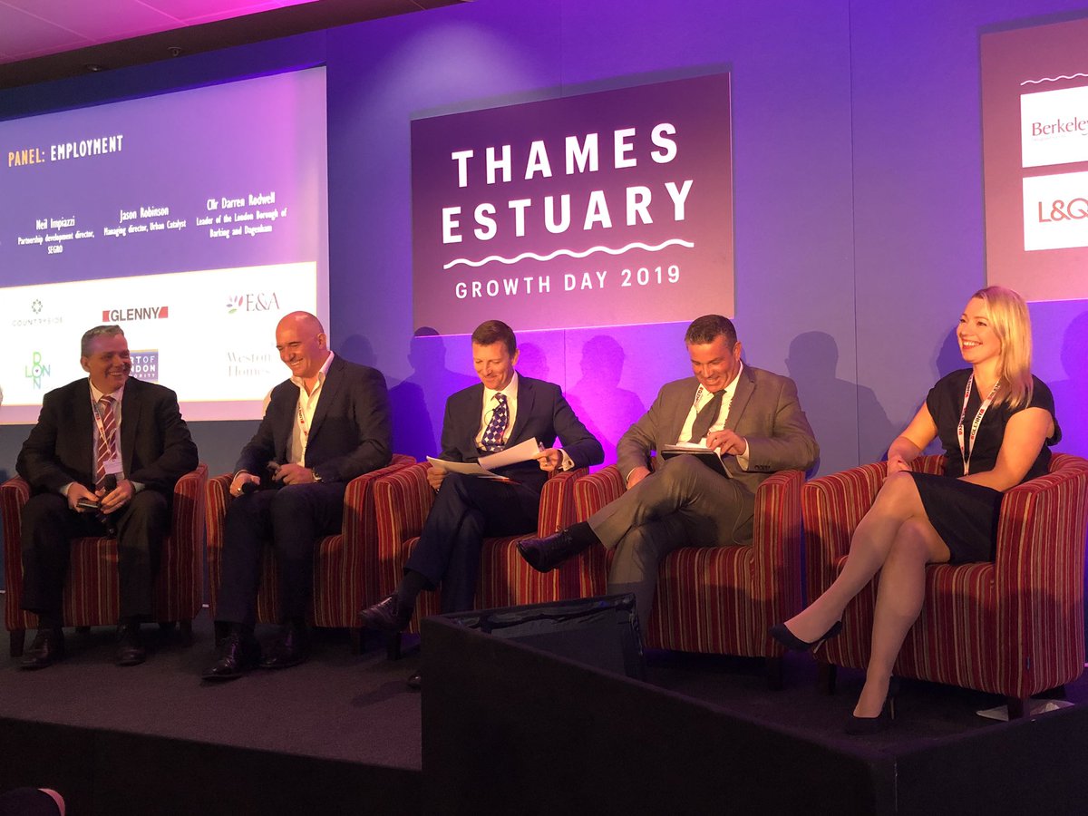 What is the skills legacy for the Estuary? <a href="/neilimpiazzi/">neil impiazzi</a> Jason Robinson #tegd19 and Barking and Dagenham leader Cllr Darren Rodwell led by Heather Carey