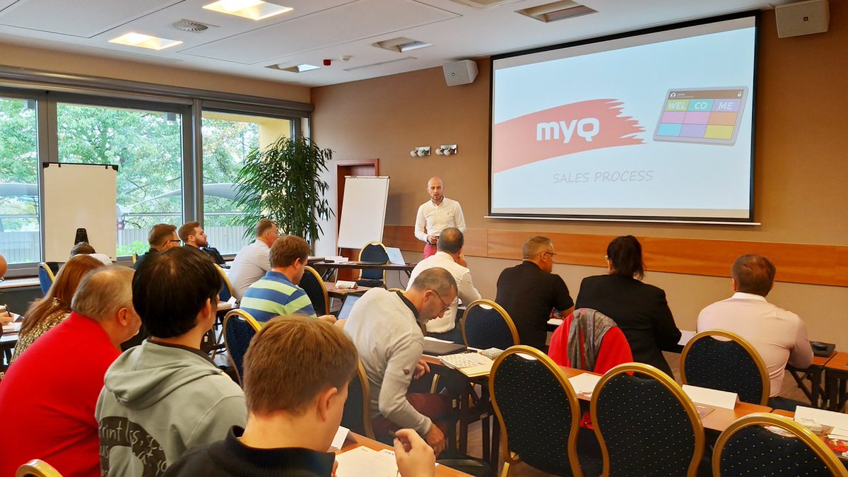 myqsolution's tweet photo. Our #MyQ worldwide #Sales team meet in #Prague for 2019 #Kickoff #kickoff2019 https://t.co/05klk4Z5DZ