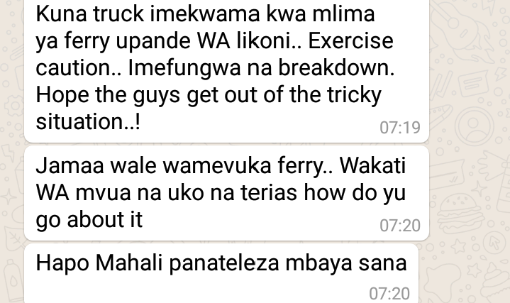 EAOTA2's tweet photo. @FerryKenya Truck drivers have a concern on the slipperiness of the road surface of the ramp at the ferry esp. when it rains...This is particularly dangerous for trucks. Please receive this as information to help improve safety at the ferry. @ntsa_kenya @MombasaCountyKe https://t.co/v57KoLTIws