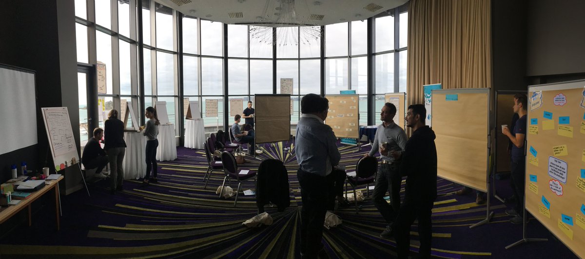 SimplyChange's tweet photo. Day 2 of Facilitation Skills Training and the delegates are preparing for their tag-team facilitation exercise to develop a sustainability strategy for an entire community with @RobWalsh7676 and @BruceRowling  #facilitation https://t.co/lvy85i4Q9y