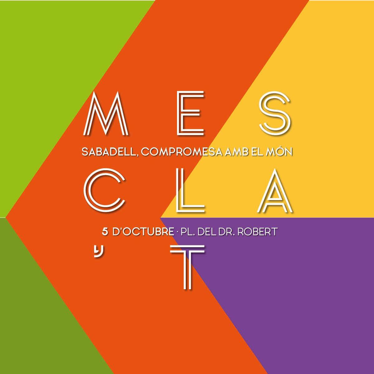 Aj_Sabadell's tweet photo. No perdis l'oportunitat de gaudir avui del #MESCLAT19!! Celebra la riquesa de la diversitat ètnica i cultural a través de multitud de tallers, jocs, música en viu, repartits entre els espais de la pl. del Dr. Robert, Racó del campanar i l'Espai Carpes! https://t.co/zktSVBdLzJ https://t.co/NYO8QzFvoE