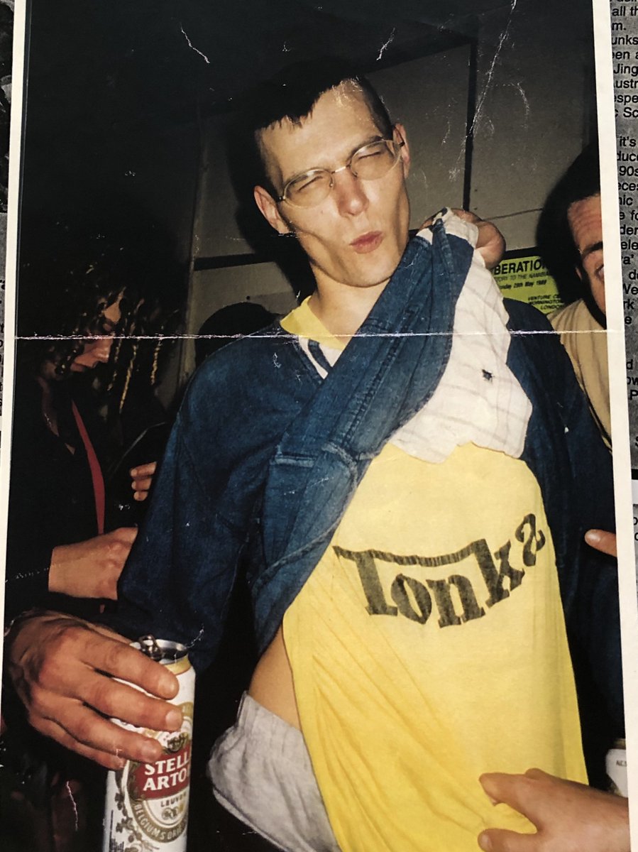 Caption contest!! Me circa 94 after playing a set at one of the Tonka parties...