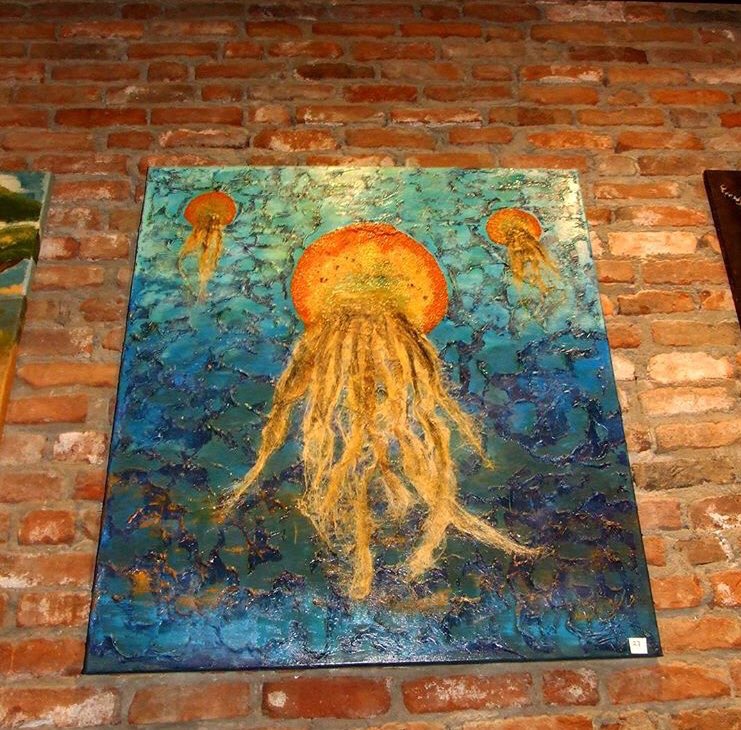 NijerYncl's tweet photo. Mixed technique🤗#mixedtechnique #modernart #jellyfish #contemporaryfineart #fineart #deepart #strangeart #paintinprogress #paintart #painting #artcollective #artfido #contemporaryart #artwordly #galleryart #artlover #sea #deepblue #resim #sanatsal #artexhibition #instagramart https://t.co/iPHmOV9vRa