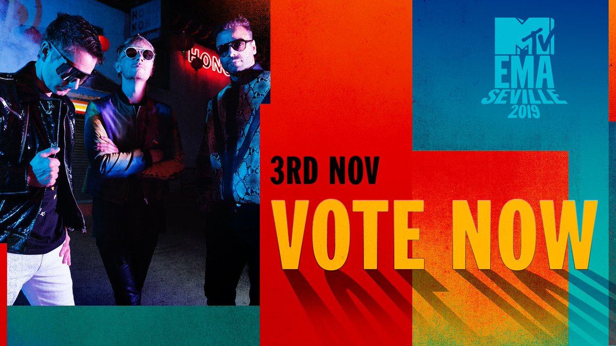 museband's tweet photo. Muse have been nominated for Best World Stage at the 2019 @mtvema!

Voting ends 2 November. Vote now 🗳️ https://t.co/J7cn3fQ3Wk

#MTVEMA #SimulationTheory https://t.co/Q8euCi0tT7