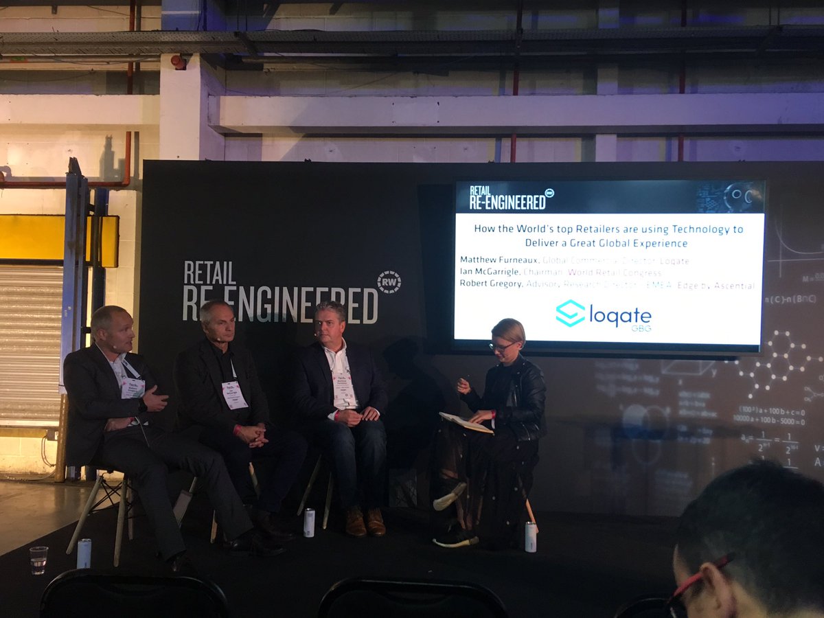 Heavyweight panel at #rwtech as @loqate @IanMcGarrigle1 @EdgeAscential discuss how the world’s top retailers use tech to deliver a great global experience