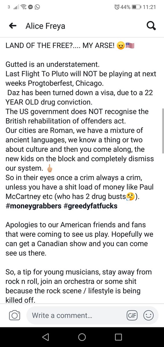 #USA #America #thanksabunch 😠🖕🏼
#progrock #prog #rocknroll #rockmusic #progressive #progressiverock