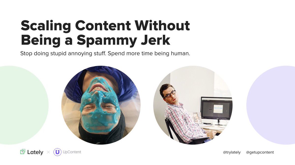 AIrocknrollgirl's tweet photo. Let robots do the annoying work so you can do the essential (and fun) human work - how humans and #AI MUST work together to create #marketingcontent that connects - TODAY, 8am at #B2SMBInstitute w @getupcontent, @KabbageInc, @VictoryLapHQ (facials not included :-)) #H2H https://t.co/8HnxGwdjnl