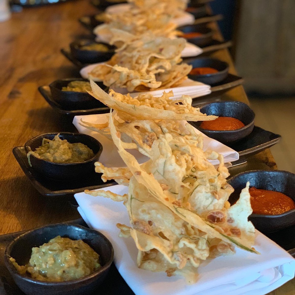 Sticky Mango (@stickymangoldn) on Twitter photo Start your 11 course #tasteofIndonesia Menu <a href="/stickymangoldn/">Sticky Mango</a> with these home-made kaffir lime leaf and peanut crackers known locally as Rempeyek kacang <a href="/indtravel/">Ind Travel</a> @goodindonesianfood #wonderfulindonesia Start your 11 course #tasteofIndonesia Menu <a href="/stickymangoldn/">Sticky Mango</a> with these home-made kaffir lime leaf and peanut crackers known locally as Rempeyek kacang <a href="/indtravel/">Ind Travel</a> @goodindonesianfood #wonderfulindonesia