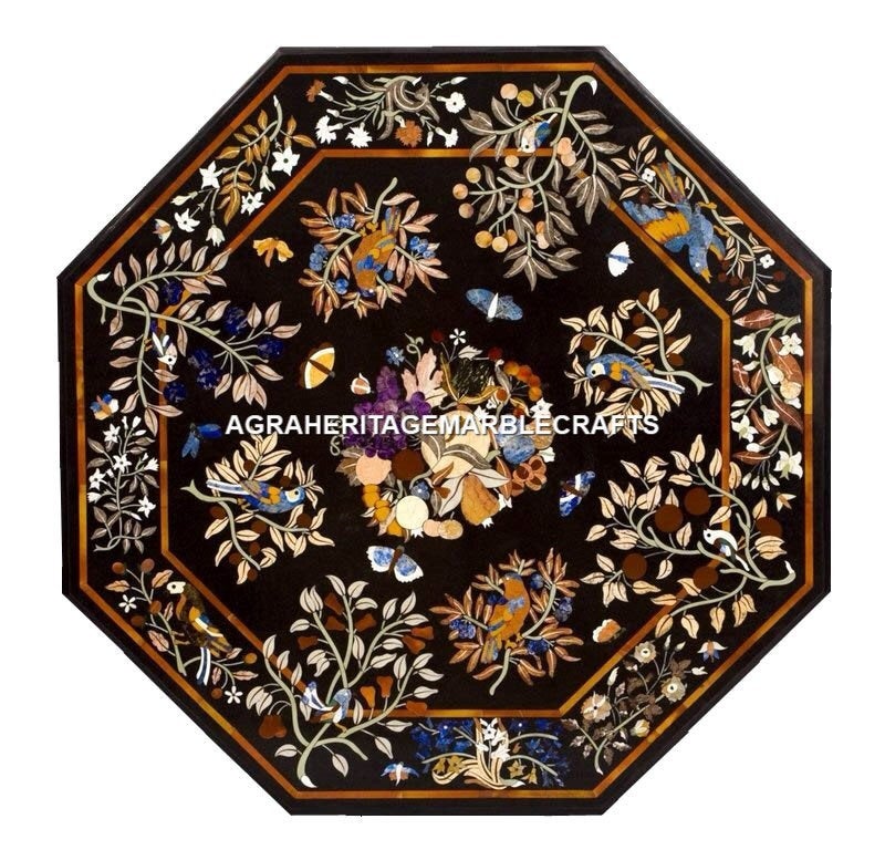 Excited to share the latest addition to my #etsy shop: Black Marble Center Dining Table Top Collectible Floral Inlay Marquetry Art Hallway Decor etsy.me/2oPkRvS #furniture #black #no #artdeco #topdiningtable #marbleinlaytable #marblediningtable #marbletabletop