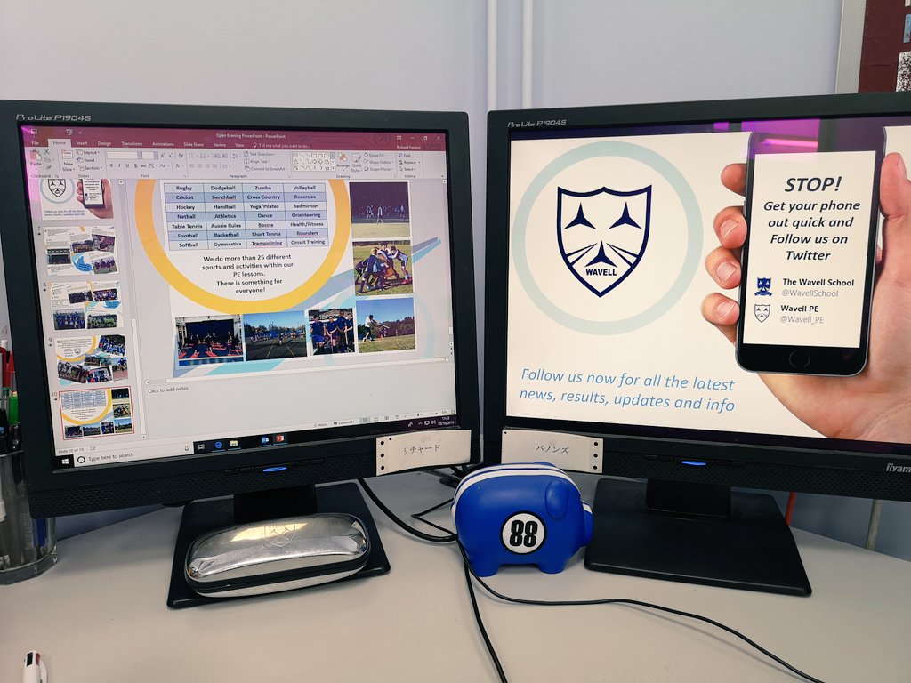 Wavell_PE's tweet photo. Finishing touches being applied to the PE presentation for tonight. Looking forward to welcoming the Year 6 students and their families to our @WavellSchool Open Evening.
#teamwavell https://t.co/jnvlmlTUIa