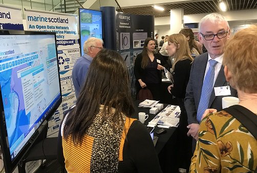 ScotGovMarine's tweet photo. @MASTS_ASM is in full flow and so are our scientists - we have two speakers @mastscot General Science Session 4 talking #Aquaculture and #WaterCirculation. We also have people on our stand so stop in past...ππ#MASTSASM2019 #MarineScience @GreenerScotland @ScotSciChief https://t.co/2eE9YMojTh