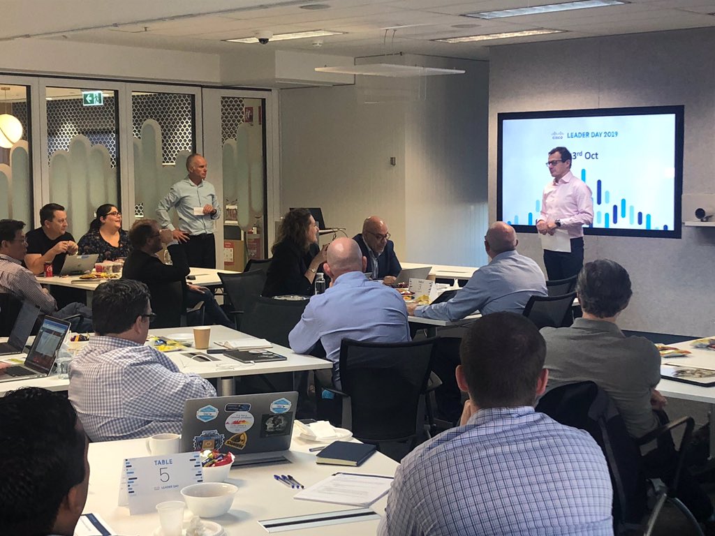 CiscoANZ's tweet photo. That’s a wrap for #CiscoLeaderDay in @ciscoapac 🙌🏽 What an amazing inspiring day at our sites and virtually over CiscoTV! Congrats to @nesrene1 @Rodneyhamill + Peter Self in Melbourne for winning the team challenge across the region! #LoveWhereYouWork #WeAreCisco 🇦🇺🇳🇿 🌟 https://t.co/mEELGlE1nx