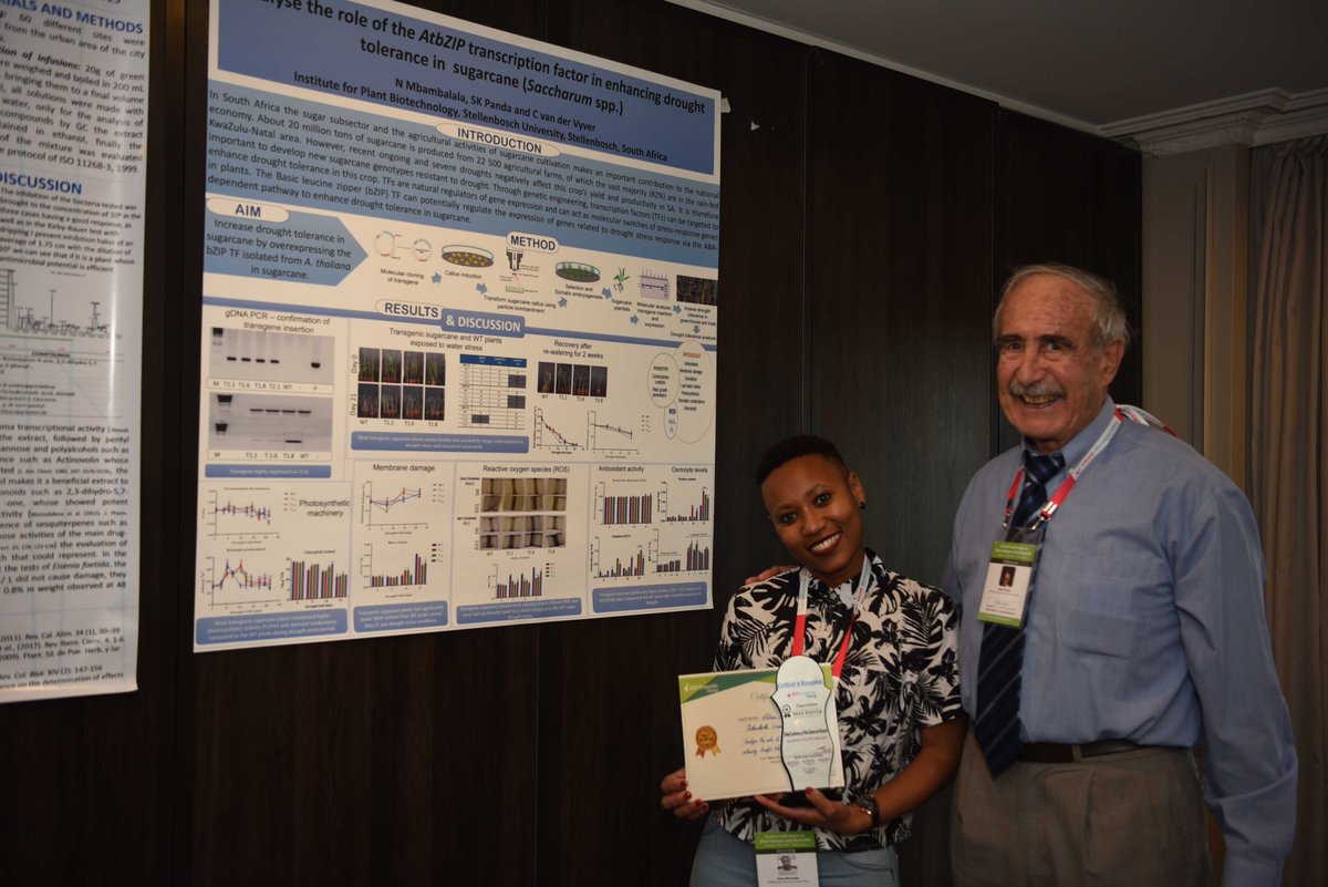 PlantScienceCo2's tweet photo. #Congratulations for Nelisa Mbambalala from @StellenboschUni, #SouthAfrica  for Best Poster Award at #GPR2019 Plant Science and Research Conference https://t.co/QF0LQvzS2l