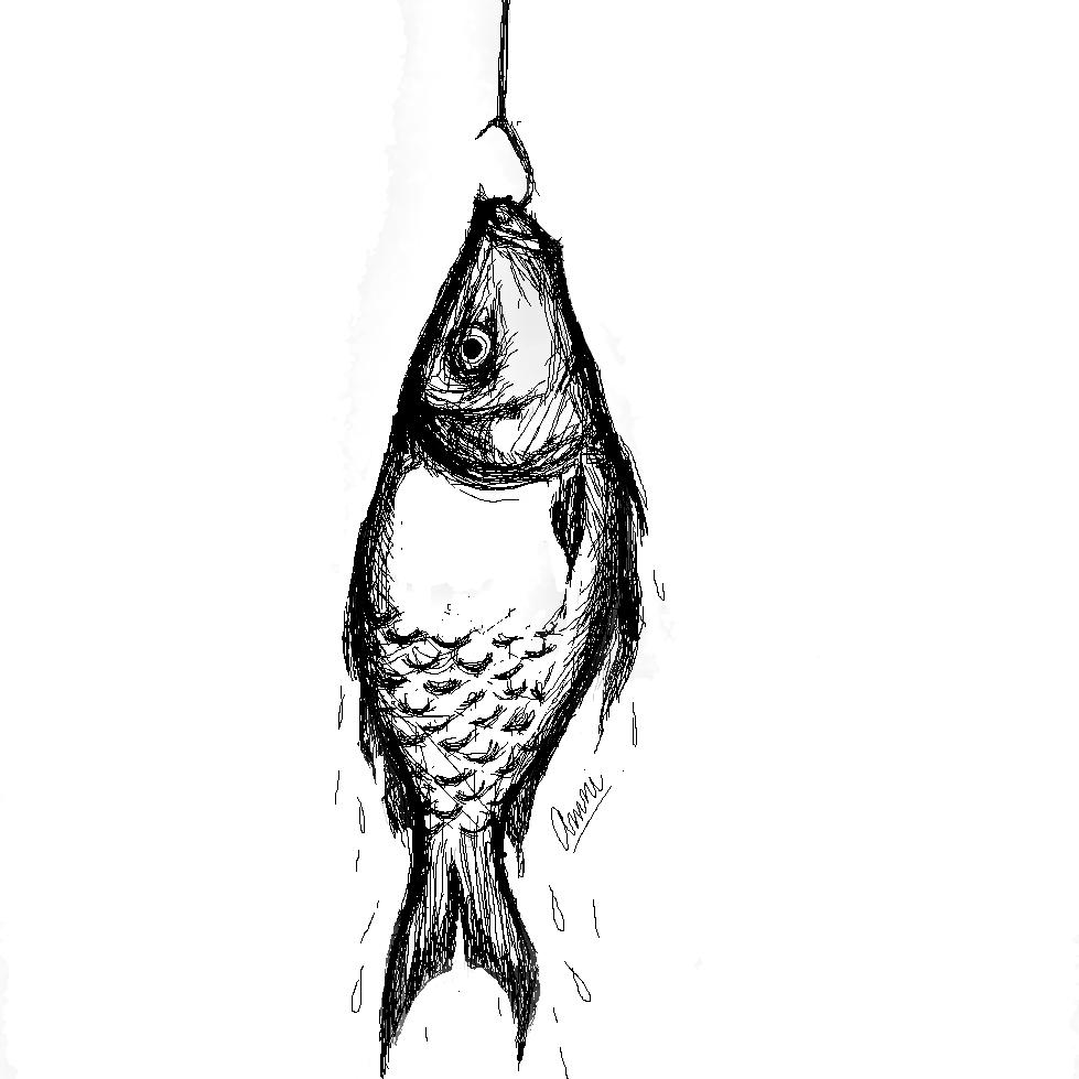 "We fell for it - hook, line and sinker"  #Inktober  #Inktober2019  #Brexit  #bait