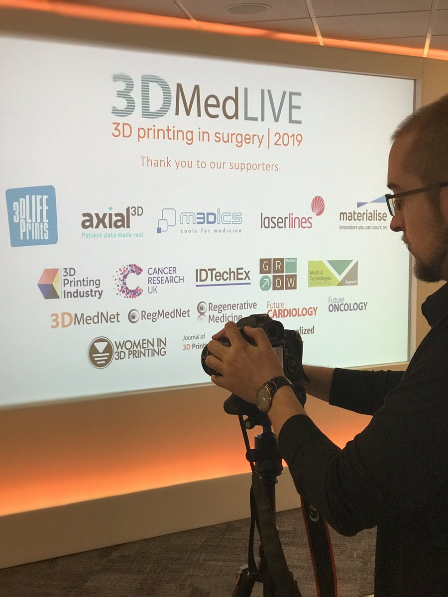 Our team @Video_FSG from @futuresciencegp have had a busy couple of days filming at #3DMedLIVE19. Some great videos coming soon to @3DMedNet and @VJofBiomedicine #videojournal #expertperspective #3Dprinting