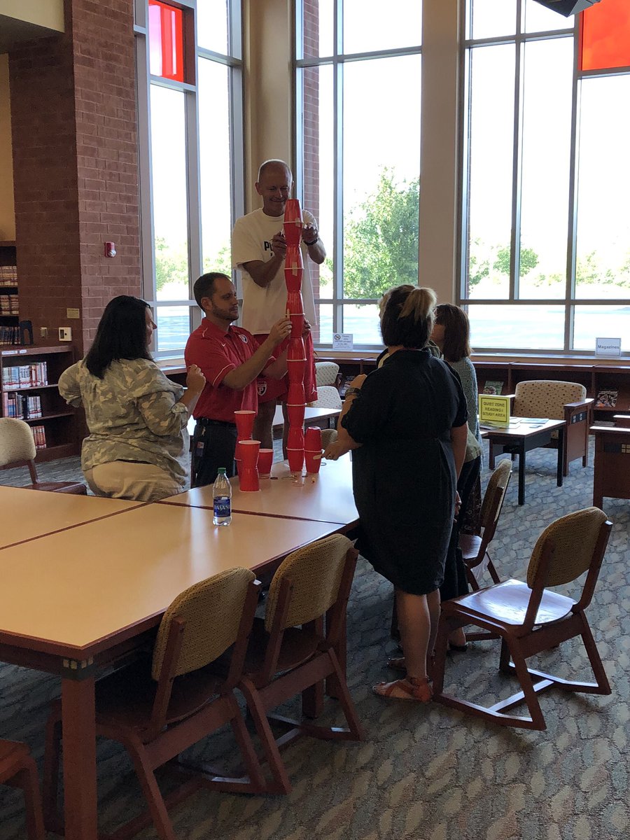 phsquakers's tweet photo. PHS staff spent time after school yesterday working through the Design Thinking process. Students will soon be using this problem solving process in all classrooms at PHS. #InnovationAtPHS https://t.co/893ajxlfbd