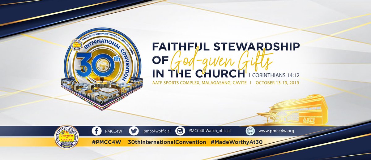 PMCC4WOfficial's tweet photo. Use the official cover photo as a support to our upcoming 30th International Convention! 

#PMCC4W 
#30thInternationalConvention 
#MadeWorthyAt30 https://t.co/cistPYgB5k