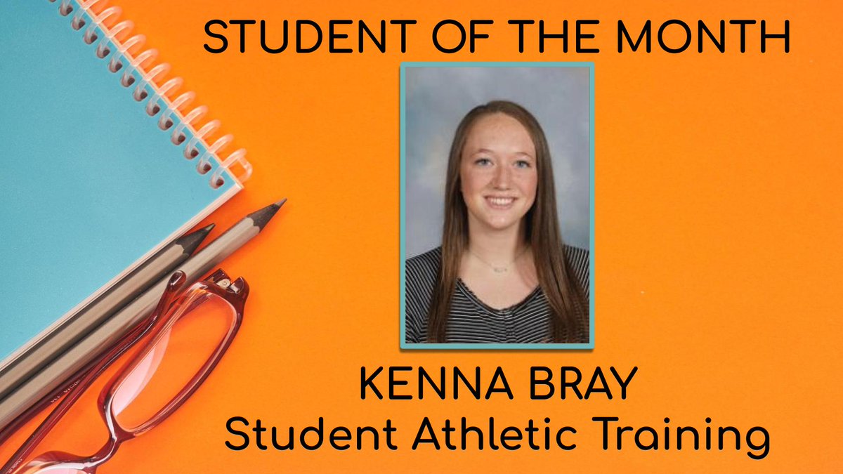Kenna has been very helpful in the training room during a very busy time of year.  She's put in many hours and hasn't complained about all we've asked her to do.  We appreciate your hard work, Kenna! <a href="/mshssportsmed/">MSHSsportsmed</a>
