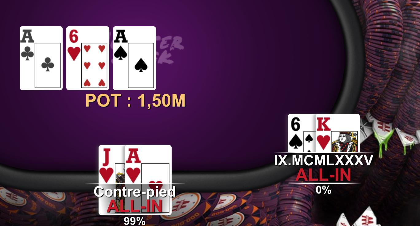 Poker 1 contre 100000