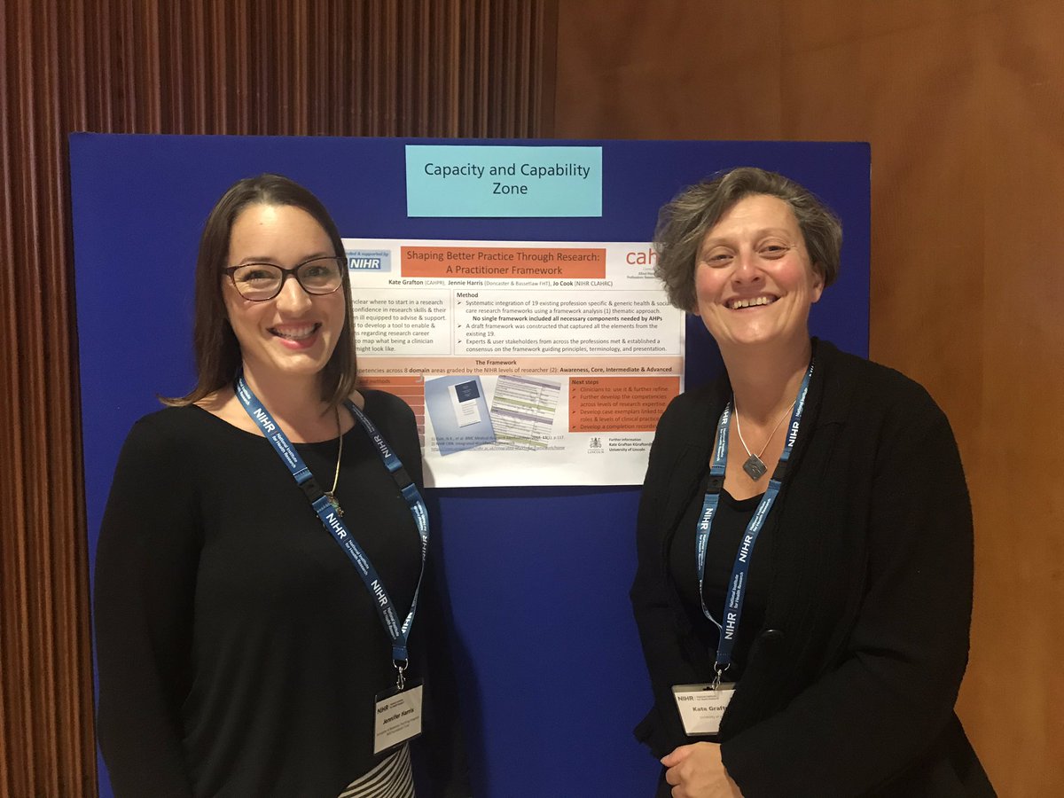 @kate_grafton @jenharris1981 presenting their poster on shaping better practice through research: An AHP framework #AHPsinResearch @CahprYorkshire @jo_cooke73 @YH_ARC