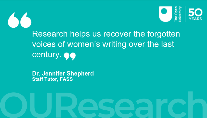 OpenUniversity's tweet photo. Throughout this month we're sharing quotes from our academics about their research and why it matters. 

Follow #OUResearch and keep up with them all.

Here's Dr. Jennifer Shepherd of @OU_FASS. https://t.co/rYiOERZ3eE