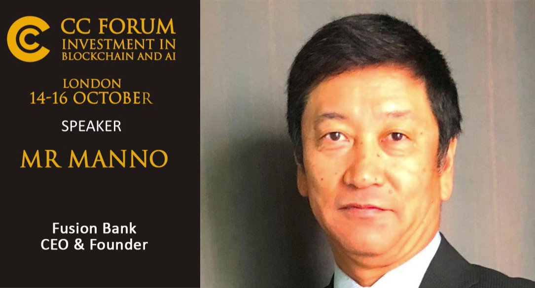 cc_forum_global's tweet photo. Don’t miss Mr Manno, cofounder of #FusionCoin, speaking at #CCForum. Mr Manno will be announcing the launch of Fusion Bank, a hybrid bank which handles #cryptocurrencies & legal currencies online @coin_fusion. Register to be part of this exciting event https://t.co/IxOVkjgnz9 https://t.co/Z8QfsMFc61