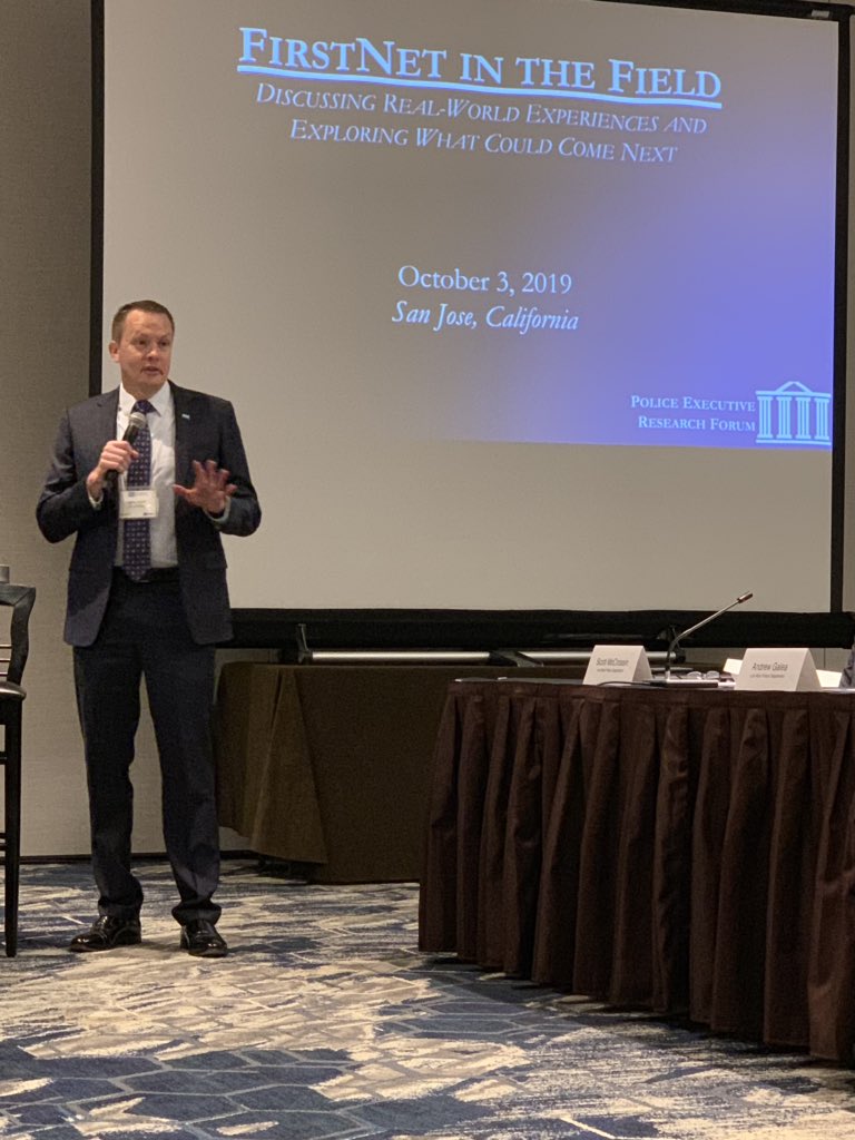 SPFPDFireChief's tweet image. Can’t believe I sitting with all these police executives at the PERF meeting, but joking aside, this is about ALL of Public Safety and #FirstResponders and how to make their jobs better and more efficient.TU to ATT @FirstNet Jason Porter for being here!