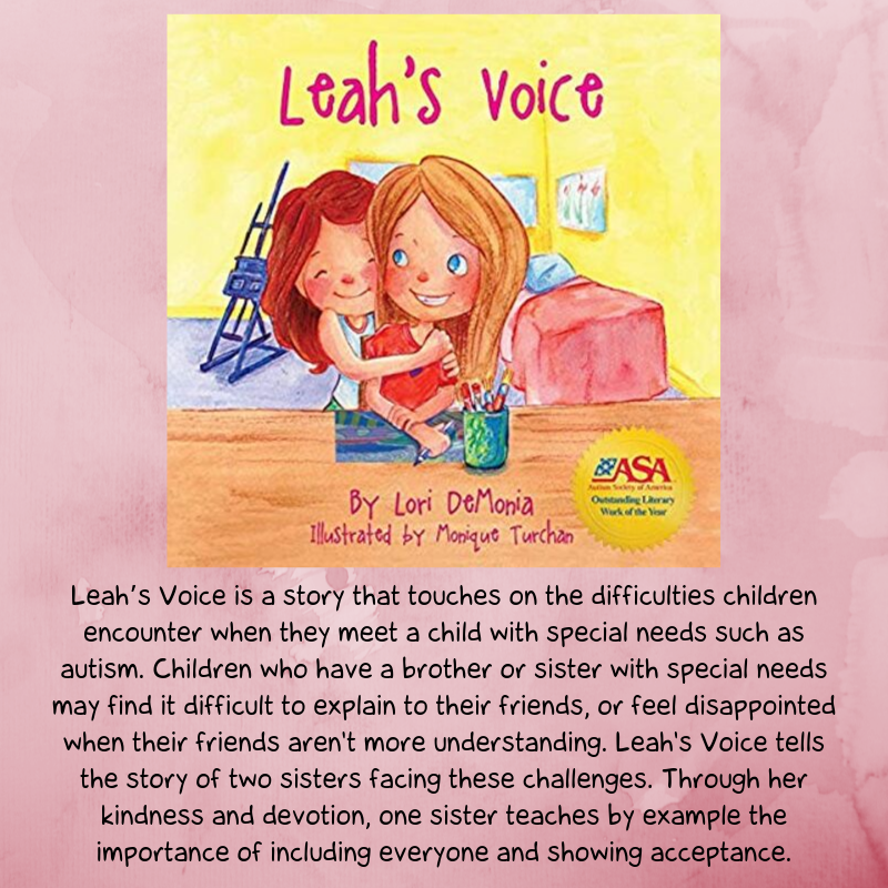 soundbeginnings's tweet photo. October is National Book Month! To celebrate, we are going to share books throughout the month that highlight inclusion.

First up, "Leah's Voice" by @LoriDeMonia https://t.co/PYNzqJs1PY