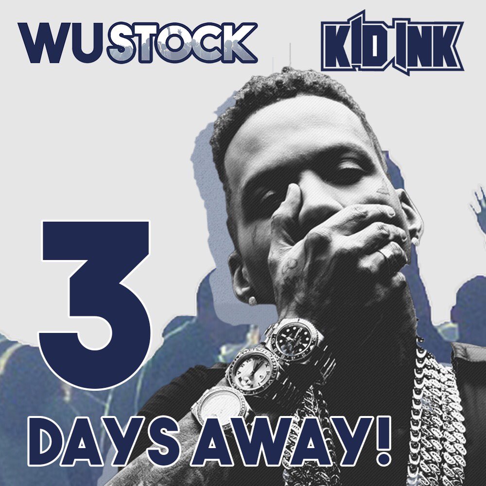 T MINUS 3 DAYS UNTIL KID INK IS HERE! 🤪🤪 Are you excited? 🥳 Buy your tickets now 👉 bit.ly/wustock2019