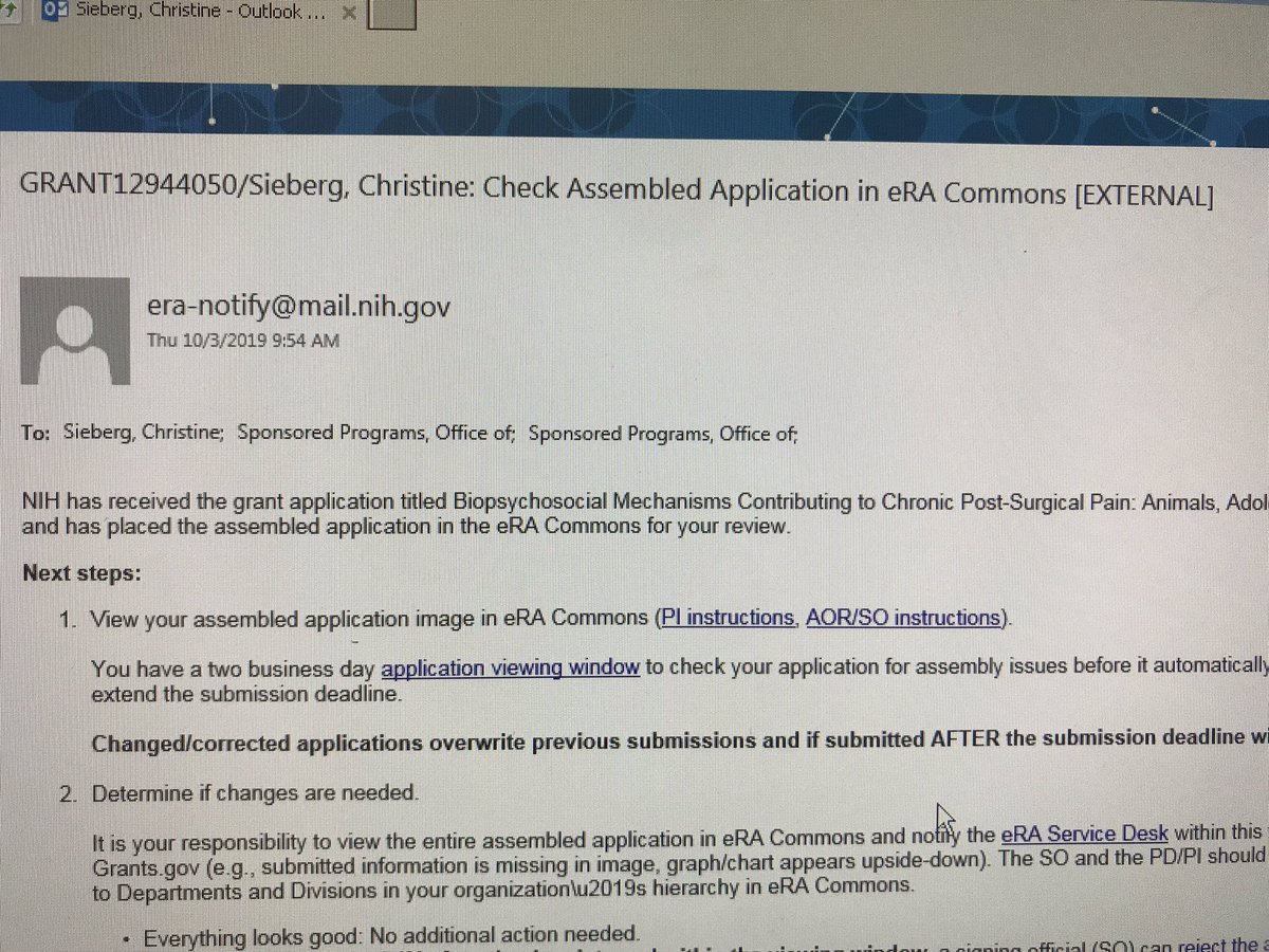 Christine B Sieberg On Twitter R35 Has Been Submitted To Nih