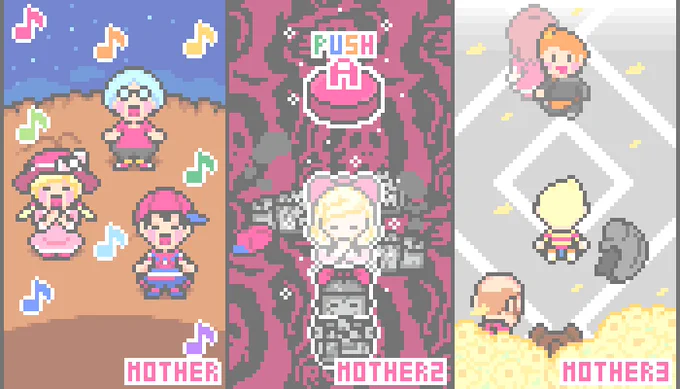 Our Finale #EARTHBOUND #MOTHER #pixelart 