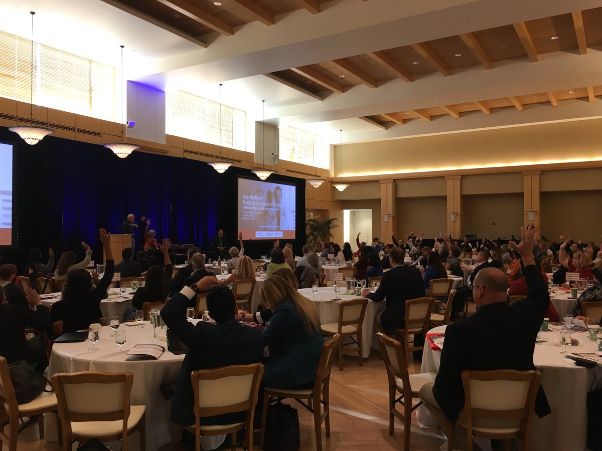 LeanAcademic's tweet image. Looks like culture really does eat process for lunch. John Shook taking an audience poll on the people vs process lean debate. #leanhealthcare