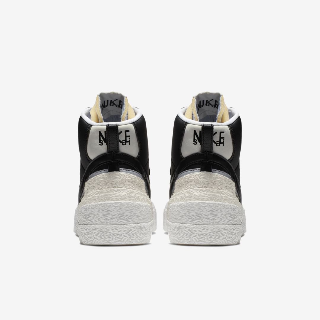J23app's tweet photo. Sacai x Nike Blazer Mid “Black/Grey” official images https://t.co/Vww7WGbT3a