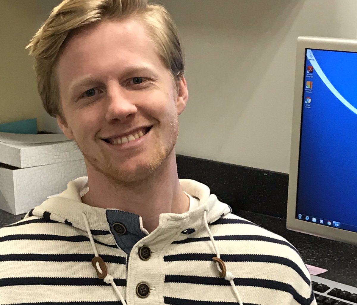 Sandy_REACHLab's tweet photo. The #REACHLab welcomes #AndrewGeise as a research assistant. We are excited to have him join our #team! #research #newexpertise #computerwhiz #data @KUALZ @evidoni5 @Carkauf23 @sophy_perdomo @Jaimielynn9 @ALWATBAN @dreuski_daDon https://t.co/E6UbsbPwgC
