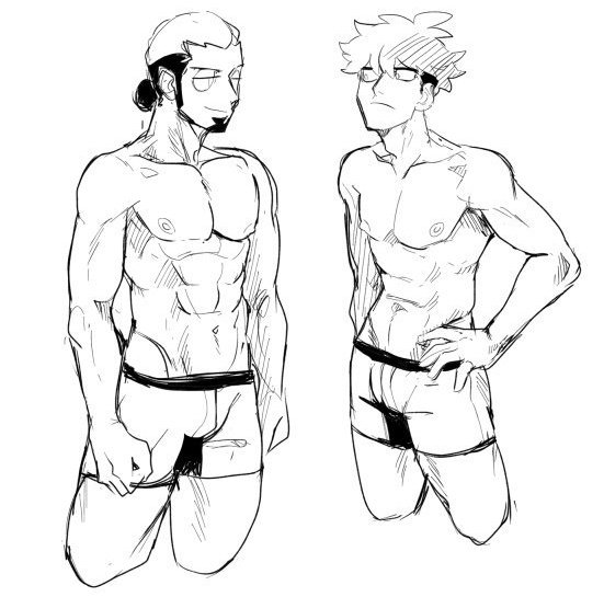 肉の付き方について考えてた時の落描き 