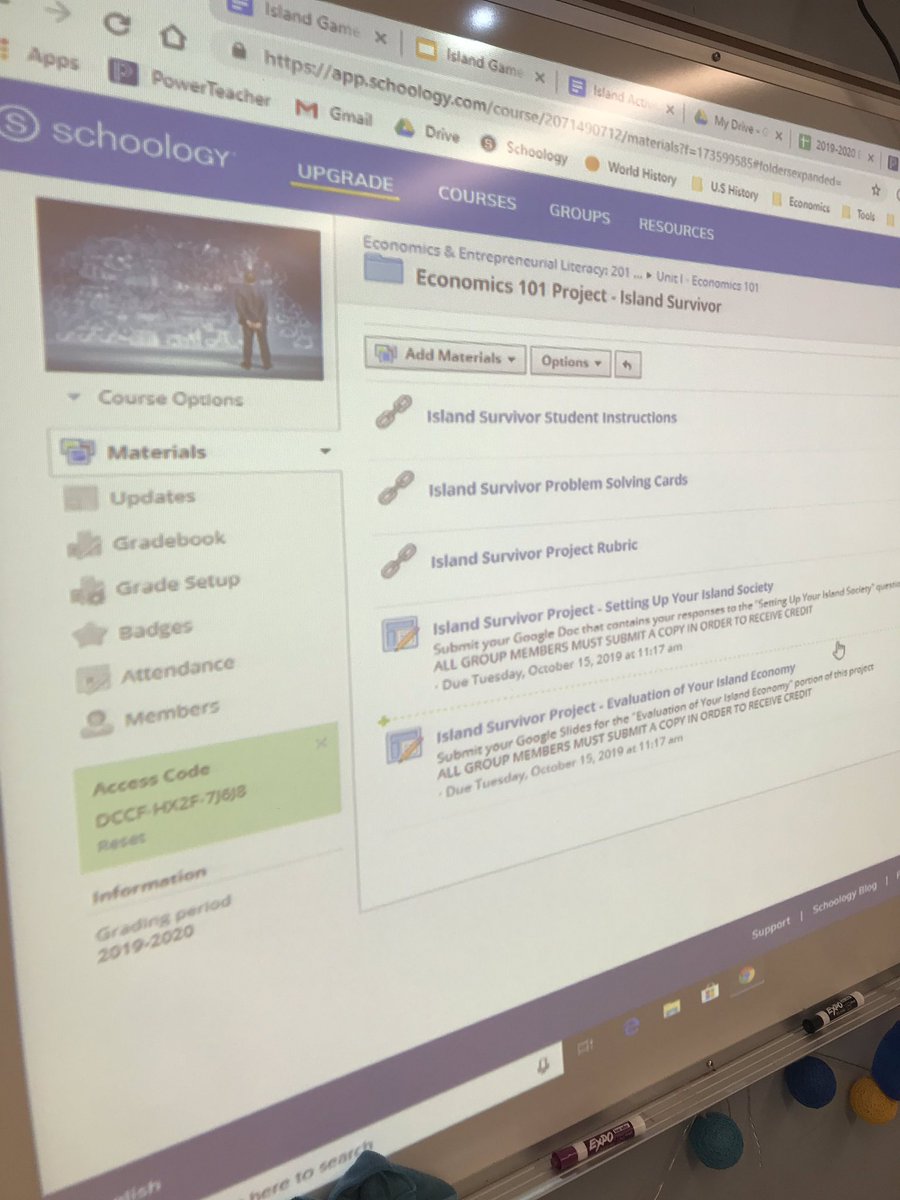 MHSSHistory's tweet photo. Economics Ss using GAFEs and @schoology to synthesize a hypothetical island society in a dystopian world as they demonstrate their understanding of economic and entrepreneurial concepts and ability to apply them to real world problems. #MTPSpride https://t.co/wmflbisaqe