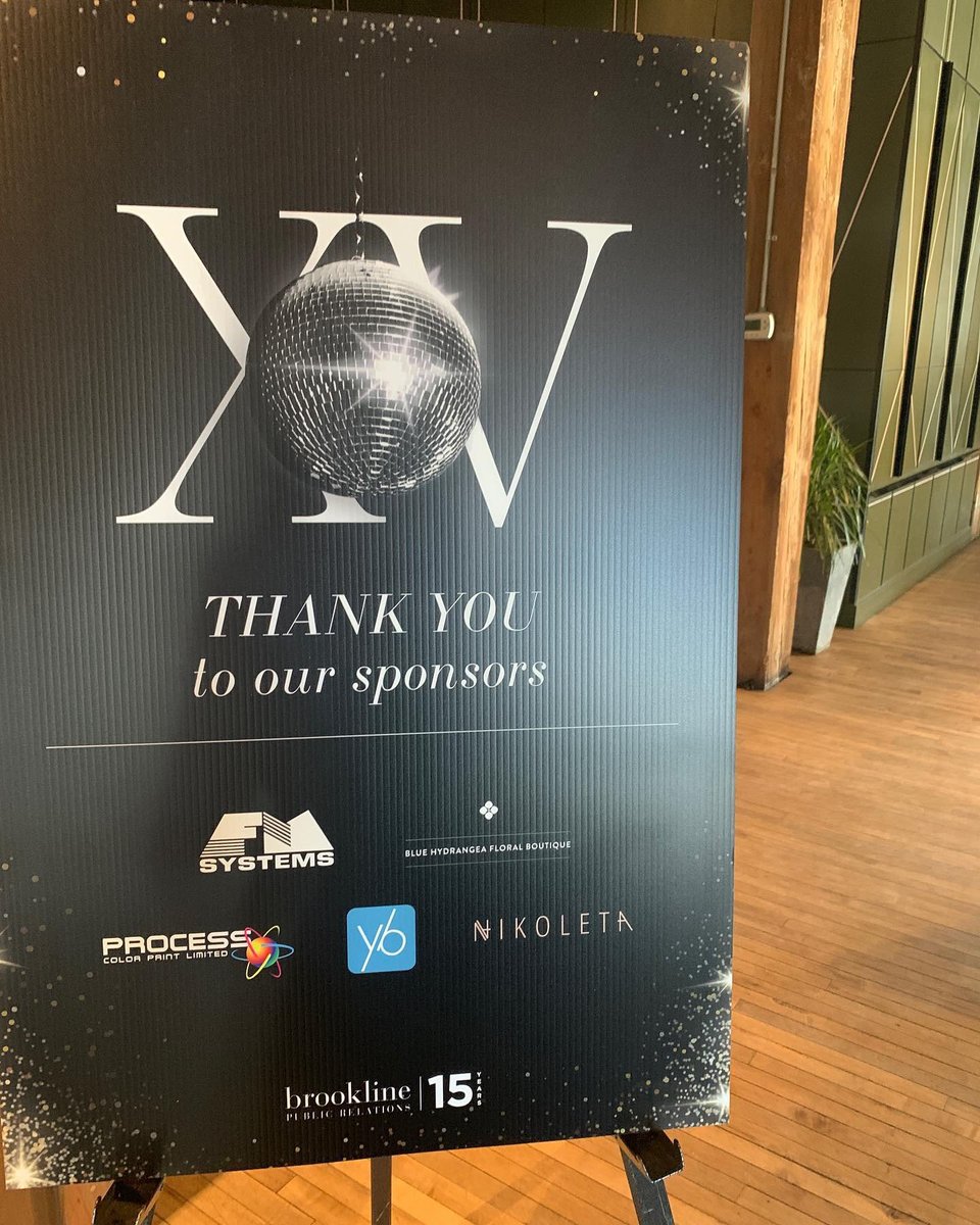 BrooklinePR's tweet photo. And to our amazing sponsors #ProcessColorPrint, #FMSystems, @Bhfloral, Nikoleta and Yibin, we can’t thank you enough for your contribution to the evening.
#brooklinexv #BPRdifferent https://t.co/ISnaMXSeXu